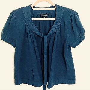 Banana Republic Blue Short Sleeve Cardigan Sweater Size Large